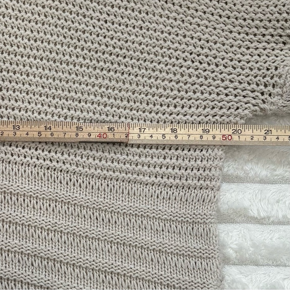 LUCKY BRAND Textured Hoodie in Straw Heat Knit Beige Small - Picture 8 of 10